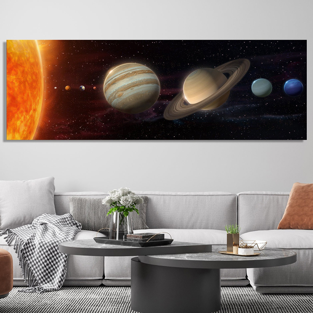 Science Nursery - Abstract Solar System Planets Poster And