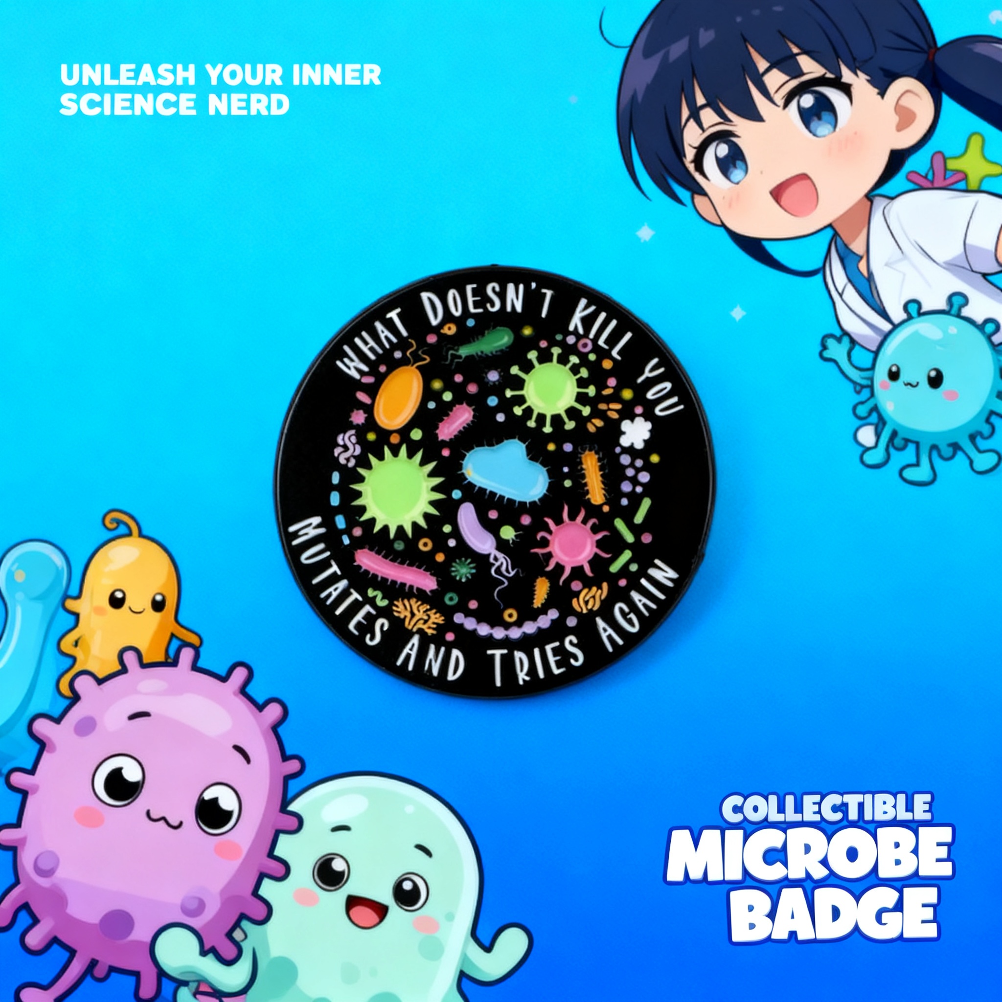 Bacterial Enamel Pin Nurse Doc - Science Toys avis et prix