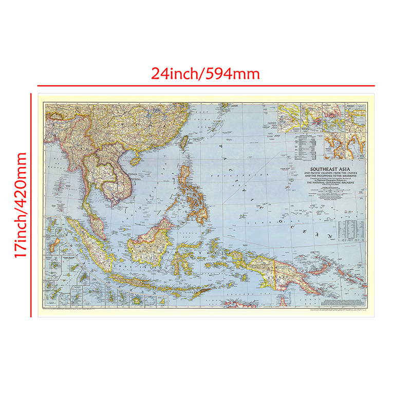 A2 Size World Map Detailed Sou - Star Map Poster avis et prix