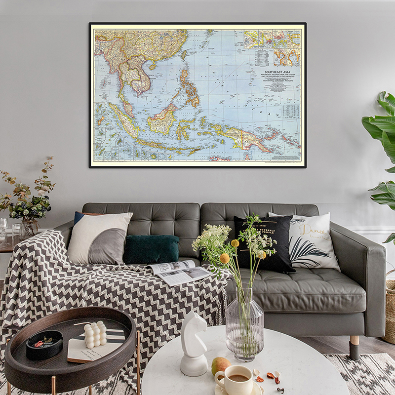 A2 Size World Map Detailed Sou - Star Map Poster avis et prix