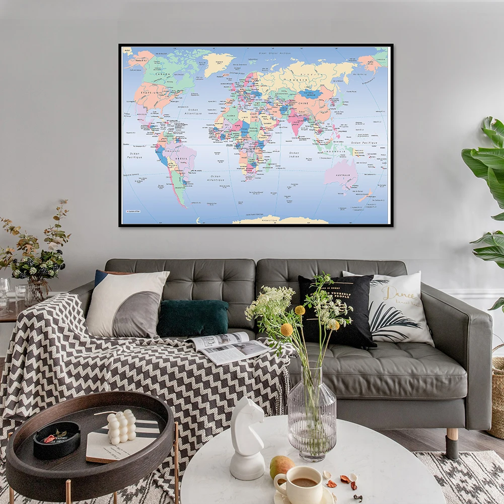 Unframed World Map French Lang - Star Map Poster avis et prix