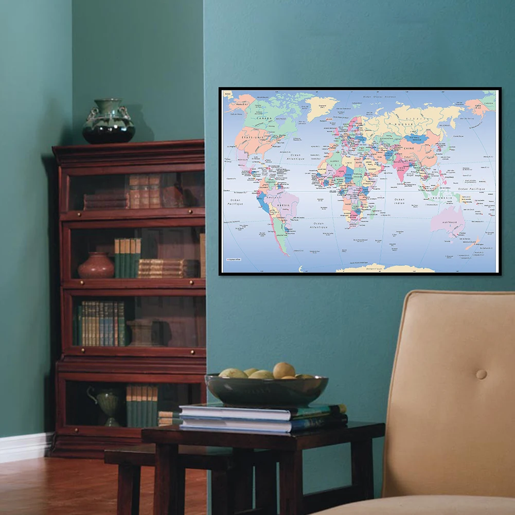 Unframed World Map French Lang - Star Map Poster avis et prix
