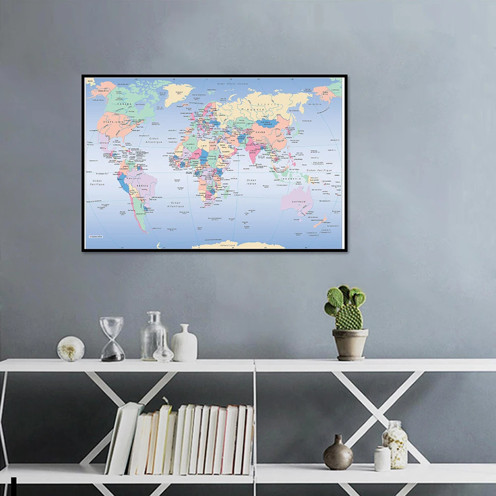 Unframed World Map French Lang - Star Map Poster avis et prix