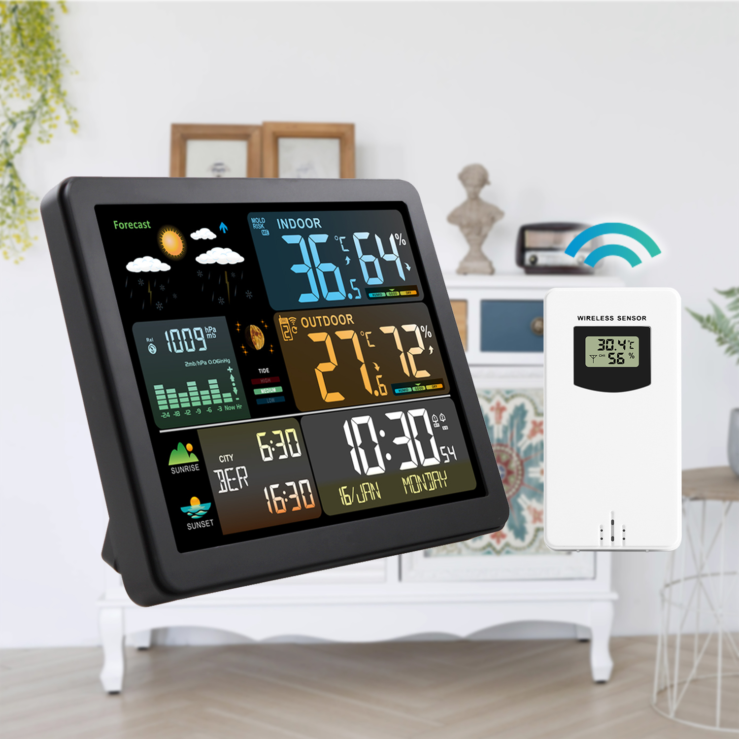 Multifunctional Large Color Sc - Weather Station Indoor avis et prix