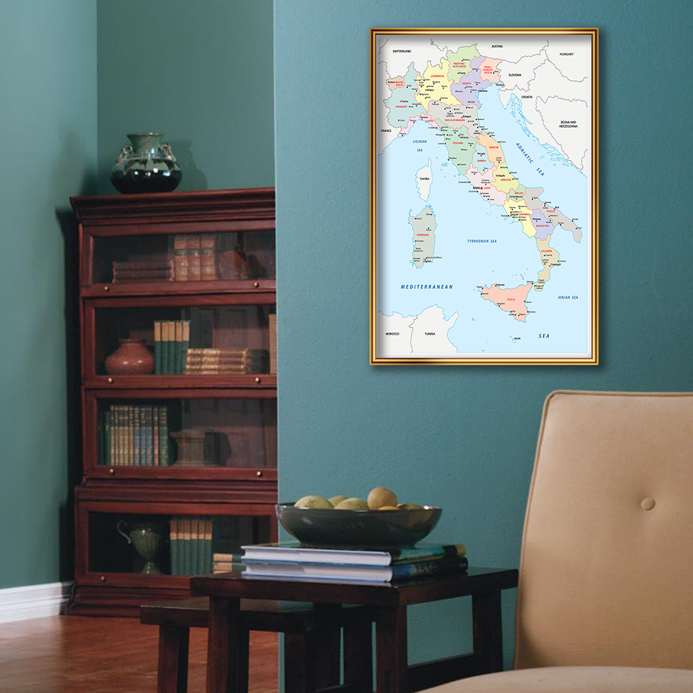 42*59cm In Italian Political M - Star Map Poster avis et prix