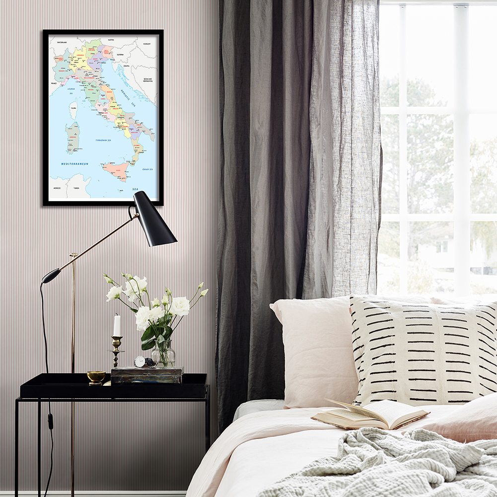 42*59cm In Italian Political M - Star Map Poster avis et prix