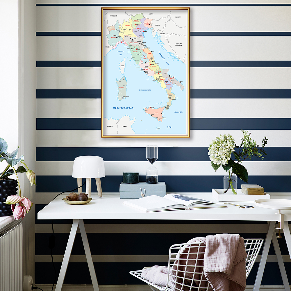 42*59cm In Italian Political M - Star Map Poster avis et prix