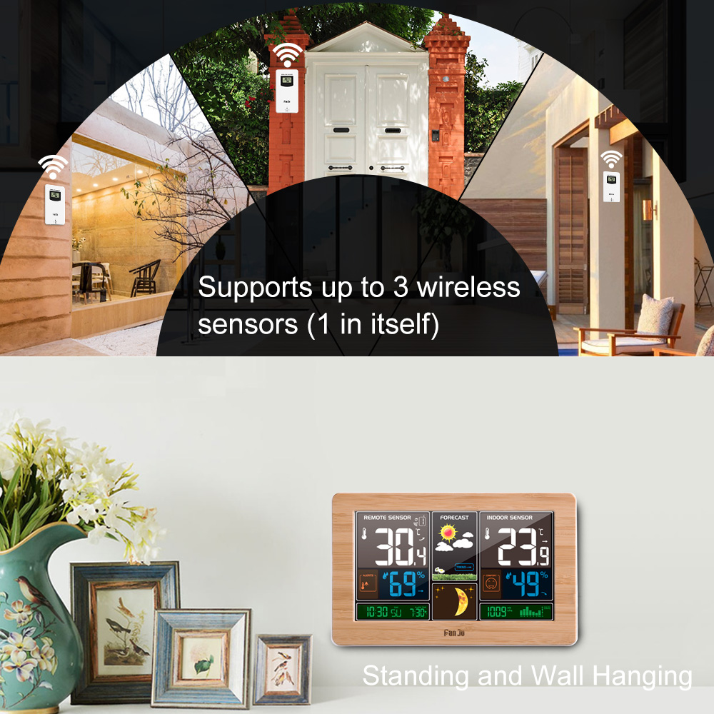 FanJu FJ3378 Digital Alarm Clo - Weather Station Indoor avis et prix