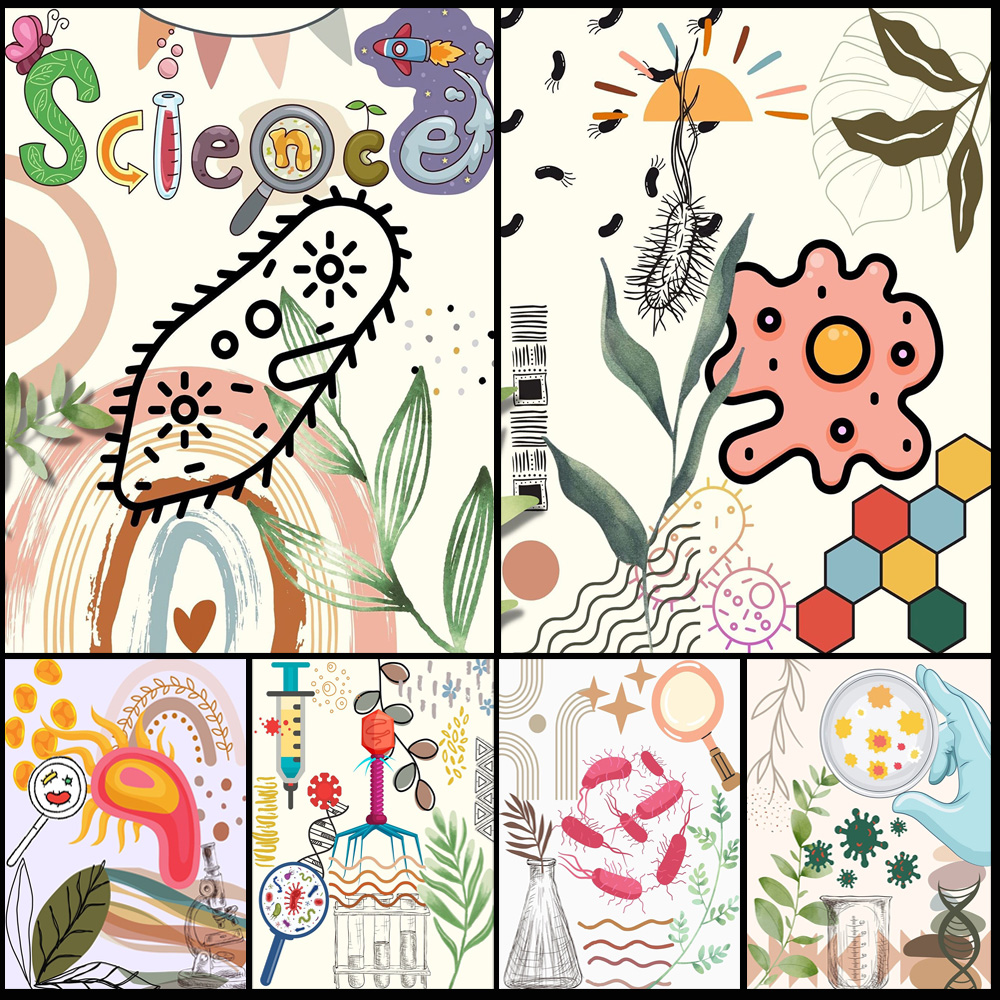 Cartoon Microbiology Watercolo - Science Nursery avis et prix