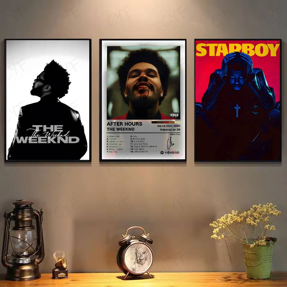 Singer T-The weeknd Poster art - Star Map Poster avis et prix